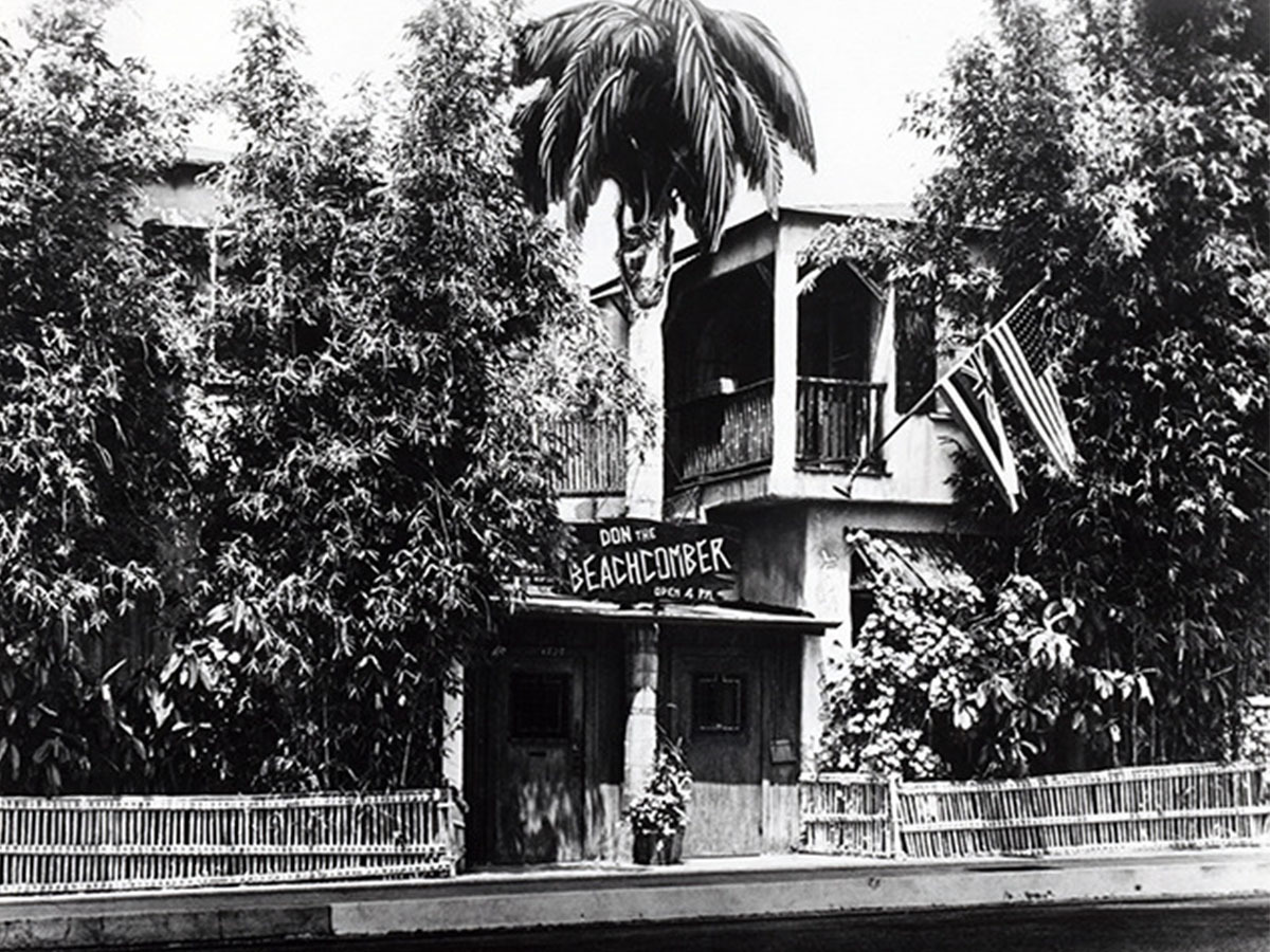 The first Don the Beachcomber restaurant exterior in Hollywood