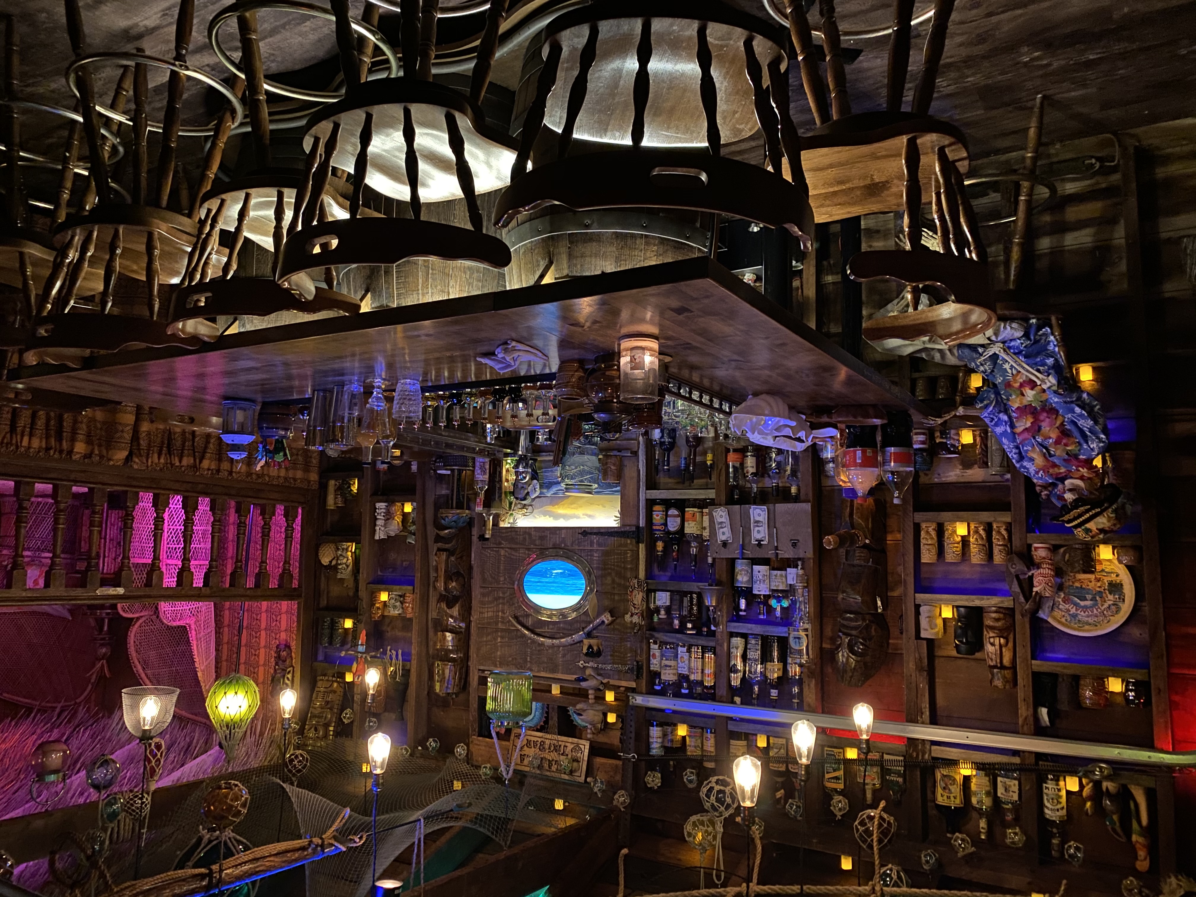 The Bula Bula tiki bar interior